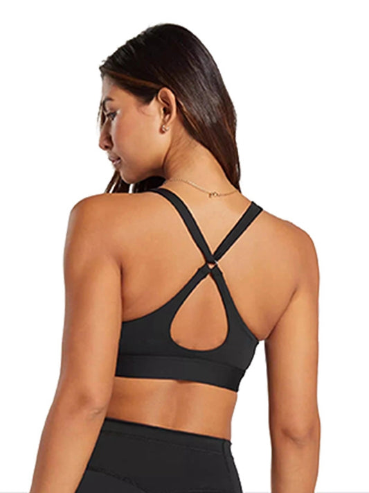 ZASUWA Female Solid Color Backless Unique Hollow Out Sports Bras