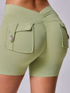 ZASUWA Female Deep V Back Pocket Scrunch Bum Booty Shorts