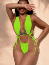 ZASUWA Female Solid Color Cross One Pieces
