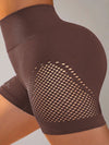 ZASUWA Female Fishnet Scrunch Bum Hip-lift Spandex Gym Booty Shorts