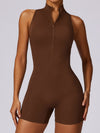 ZASUWA Female Zipper Backless Scrunch Bum Romper