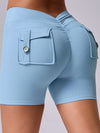 ZASUWA Female Deep V Back Pocket Scrunch Bum Booty Shorts