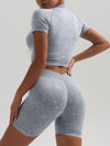 ZASUWA Female Denim Deep V Back Scrunch Bum Tracksuit