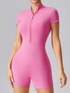 ZASUWA Female Stand Collor Zipper Hip-lift Romper
