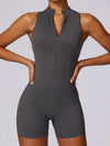 ZASUWA Female Zipper Backless Scrunch Bum Romper