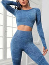 ZASUWA Female Denim Scrunch Bum Thumbhole Tracksuit