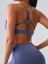 ZASUWA Female Unique Cut Out Cross Back Backless Sports Bras