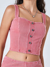 ZASUWA Female Denim Button Tank