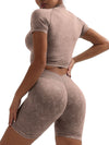 ZASUWA Female Denim Deep V Back Scrunch Bum Tracksuit