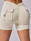 ZASUWA Female Deep V Back Pocket Scrunch Bum Booty Shorts