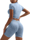 ZASUWA Female Denim Deep V Back Scrunch Bum Tracksuit