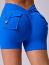 ZASUWA Female Deep V Back Pocket Scrunch Bum Booty Shorts