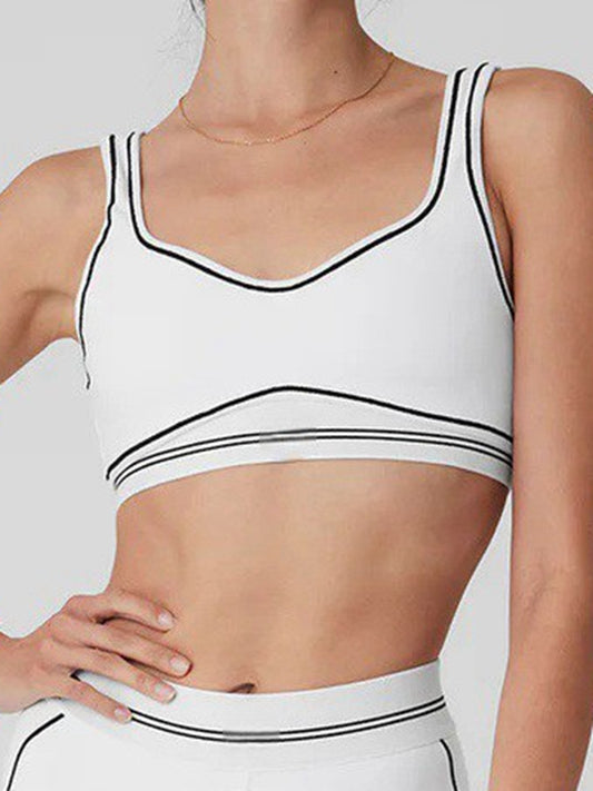 ZASUWA Female Contrast Color Medium Support Sports Bras