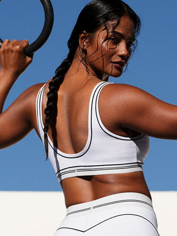 ZASUWA Female Contrast Color Medium Support Sports Bras