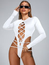 ?ZASUWA Female Fashion Lace-up Bodysuit