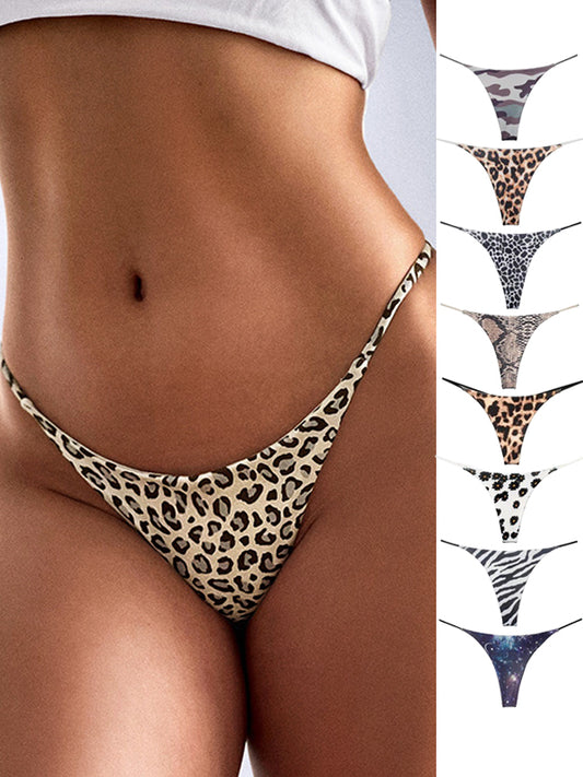 ZASUWA Female Leopard Print T-back Thong
