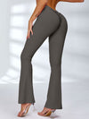 ZASUWA Female Deep V Back Scrunch Bum Flare Leggings