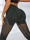 ZASUWA Female Net Splicing Scrunch Bum Seamless Leggings