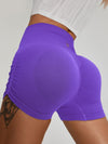 ZASUWA Female Ribbed Scrunch Bum Quick-drying Spandex Gym Booty Shorts