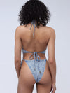 ZASUWA Female Cowboy Hollow Out Cross Back One-Piece