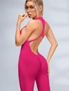 ZASUWA Female Zipper Backless Scrunch Bum Jumpsuit