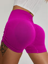 ZASUWA Female Ribbed Scrunch Bum Quick-drying Spandex Gym Booty Shorts