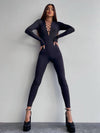 ZASUWA Female Deep V Lace-up Fashion Jumpsuits