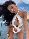 ZASUWA Female Sexy Hollow Out Cross One-piece Swimsuit