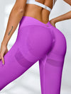 ZASUWA Female Sexy Deep V Back Scrunch Bum Leggings