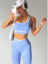 ZASUWA Female Color Block High Waist Hip Lift Yoga Sportswear