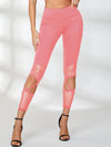 ZASUWA Female Cutout Mesh Cropped Leggings