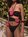 ZASUWA Female Rose Flower One Piece
