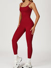 ZASUWA Female Sexy Cross Back Flare Jumpsuit