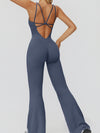 ZASUWA Female Cross Back Flare Jumpsuit