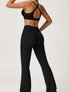 ZASUWA Female V Collar Cross Back V shape-waist Flare Tracksuit