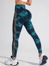 ZASUWA Female Hot Tie-dye Hollow Out Hot Booty Leggings