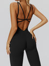 ZASUWA Female Cross Back Flare Jumpsuit