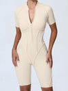 ZASUWA Female Sexy Zipper Booty Romper