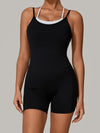ZASUWA Female Contrast Color Cross Back Push-Up Romper