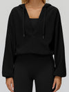 ZASUWA Feamle V Collar Fleece Hoodie