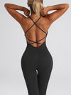 ZASUWA Female Cross Back Flare Jumpsuit