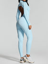 ZASUWA Female Sexy Backless Zipper Scrunch Bum Jumpsuit