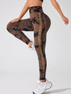 ZASUWA Female Hot Tie-dye Hollow Out Hot Booty Leggings