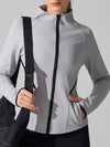 ZASUWA Female Fleece Zipper Thumbhole Jacket