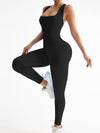 ZASUWA Female Cross Back Ribbed Jumpsuit