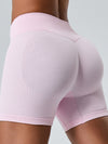 ZASUWA Female Ribbed Scrunch Bum Seamless Booty Gym Shorts
