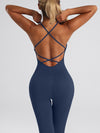 ZASUWA Female Cross Back Flare Jumpsuit
