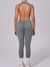ZASUWA Female Backless Scrunch Bum Jumpsuit