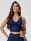 ZASUWA Female Hollow Out Faux Denim Quick Dry Tank