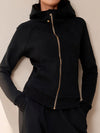 ZASUWA Female Pocket Zipper With Hat Jacket